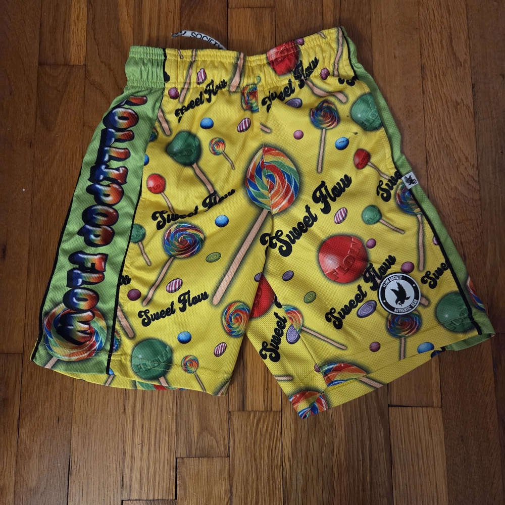 Sweet Flow Kids' Yellow Candy-Print Athletic Shorts
